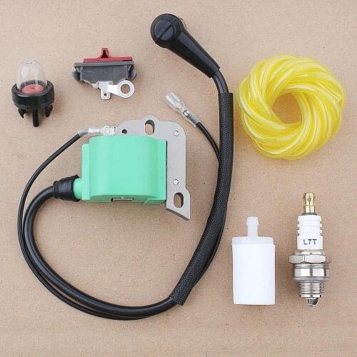 Ignition Coil Switch Fuel Filter Line Kit For Husqvarna 61 261 262 266 268 272 272XP Chainsaw 544018801, 503901701 w Spark Plug