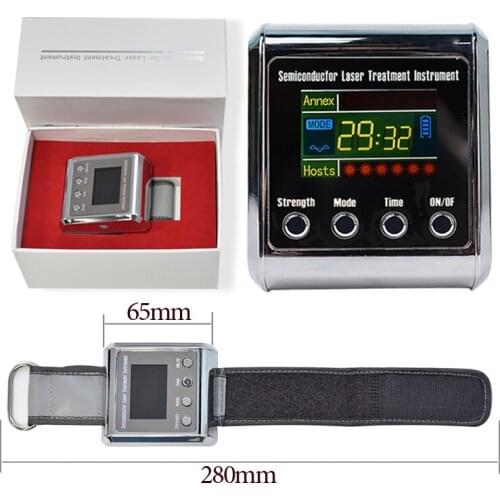 Low level laser therapy watch Therapeutic apparatus for diabetes hypertension treatment sinusitis cholesterol
