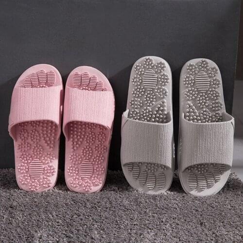 Foot massage slippers female family couple home bathroom anti-slip soft-soled slippers men men shoes home slippers for men