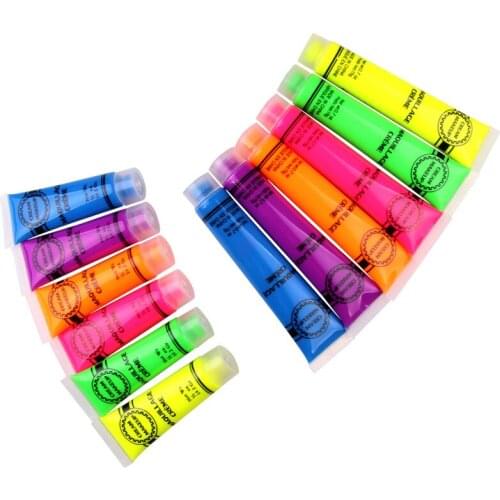 2021 Fashion Body Art Paint Fluorescent Party Festival Halloween Cosplay Performance Makeup Face Painting Glow Painted Pigment