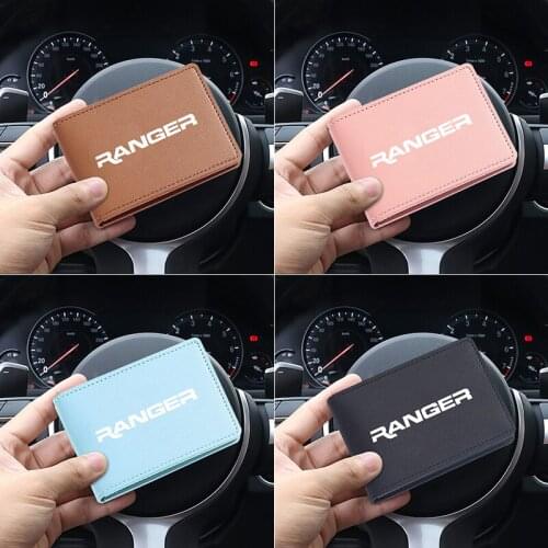 Fashion Minimalist Wallet PU Credit Card Holder Leather ID Driving Card Holder Bank Slot Card for Ford Ranger