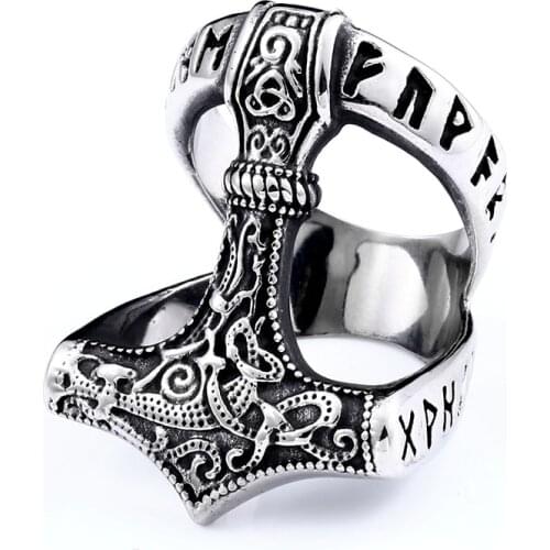 Beier 316L Stainless Steel Norse Viking Nordic Myth Thor man`s Jewelry High Quality fashion wholesale ring jewelry LR531