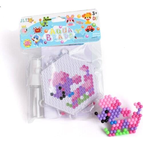JINLETONG Water Mist Bead Set Hama Bead Toy Hama Bead 3D Puzzle DIY Toy Kids Educational Toy Gift