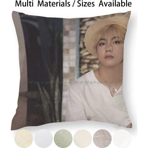 V Pillow Case Throw Pillow Cover Cotton Linen Flax Rm Kim Nam Jun Kim Nam Joon Jin Kim Suk Jin Suga Min Yun Gi Min Yoon Ki J