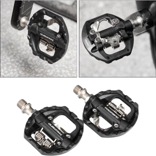 MTB Mountain Bike Clipless Pedals With Cleats SPD Compatible Bicycle Aluminum alloy Auto-lock self-locking pedal set