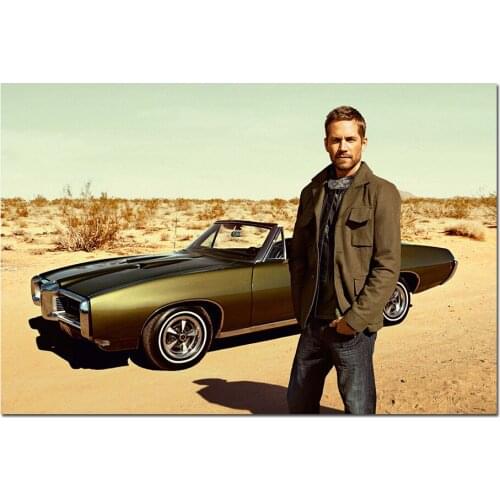 Paul Walker Photo Decorative Posters and Prints Canvas Painting Wall Art Picture For Living Room Decor