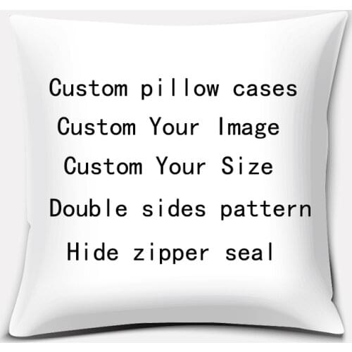Custom high quality thick pillow cases double sides pattern pillow cases custom images and sizes rectangle square pillow cover