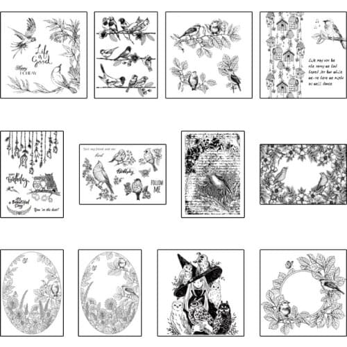 Clear Seal Stamp Birds Owls Silicone DIY Embossing Photo Album Decorative Paper Card Craft Scrapbooking Stamp My Account