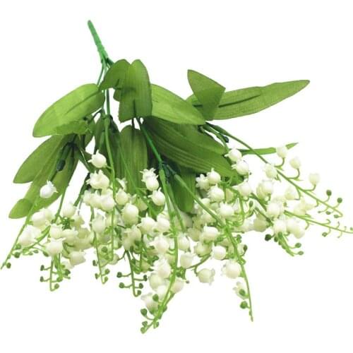 1 Pcs Artificial Plant Realistic Lily Of The Valley Flower For Wedding Household Party Decoration Lifelike Fake Flower Decor