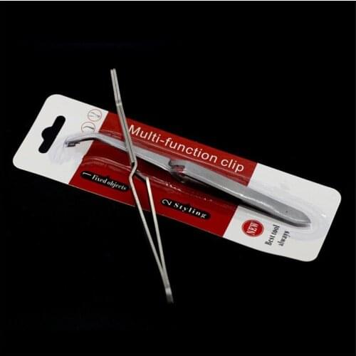 1pc Nail Art Tweezers Stainless Steel Cross Action Tweezers Multifunctional Shaped Nail Clip Manicure Curve Nipper Nail Tools
