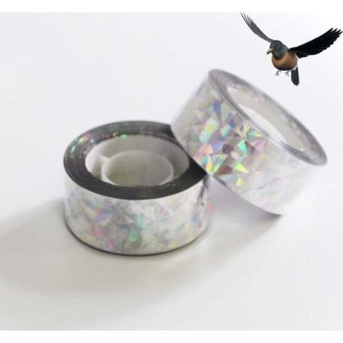 50M Flash Reflective Bird Scare Tape Audible Repellent Fox Pigeons Repeller Ribbon Deterrent Tapes 2.4CM Orchard Pest Control