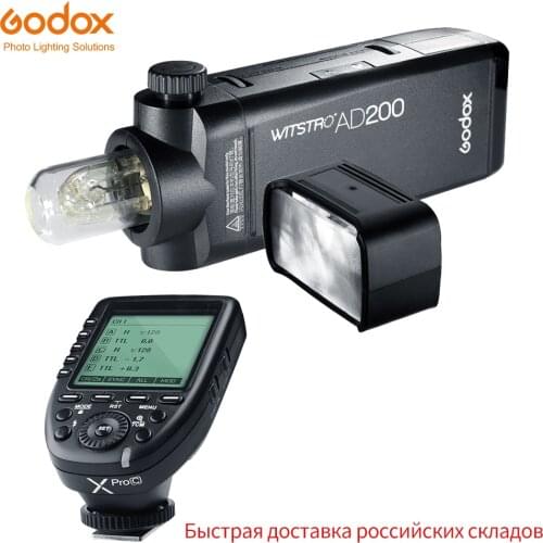 Godox AD200 200Ws TTL GN60 HSS Flash Built-in 2.4G Wireless and Xpro-C/N/F/S/O/P Transmitter for Canon Nikon Fuji Sony Olympus