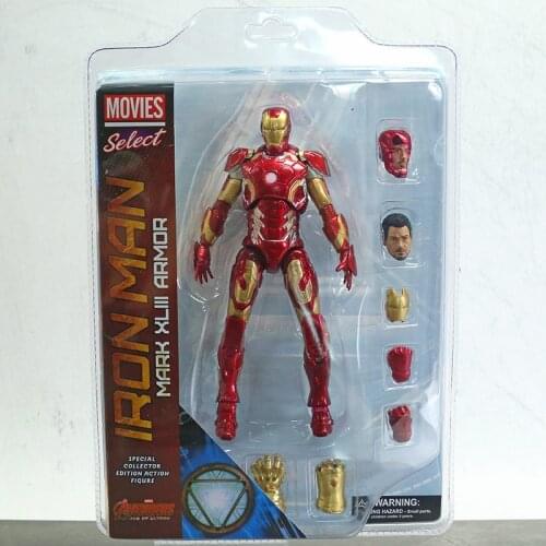 Iron Man Mark XLIII MK43 7" Scale PVC Action Figure Collectible Model Toy