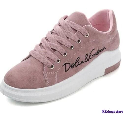 2020 Spring Autumn New Wedges Pink Lace-up Platform Sneakers Women Vulcanize Shoes Tenis Feminino Casual Female Shoes