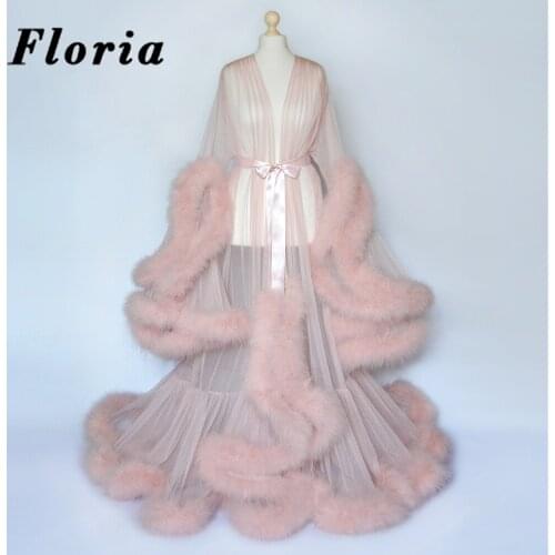 Long Sleeve Feather Party Evening Dresses With Belt 2020 Sexy Formal Prom Dress Women Plus Size Pregnant Gowns robe de soiree