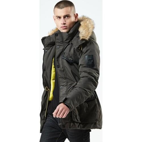 NIGRITY 2018 Winter Jacket Men 2018 Fashion Stand Collar Male Parka Jacket Mens Solid Thick Jackets and long Coat Man Parkas