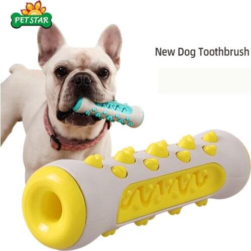Dogs Toothbrush Squeak Toys Pet Dog Toothbrush Sticker Toy Food Dog Teeth Grinding Stick Gnawing Dog Supply Accessories Pet