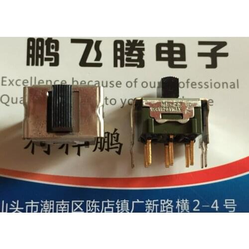 1PCS Original Japanese NKK toggle switch vertical double knife 6-foot 3 gear with bracket MS-23AAB4 sliding switch