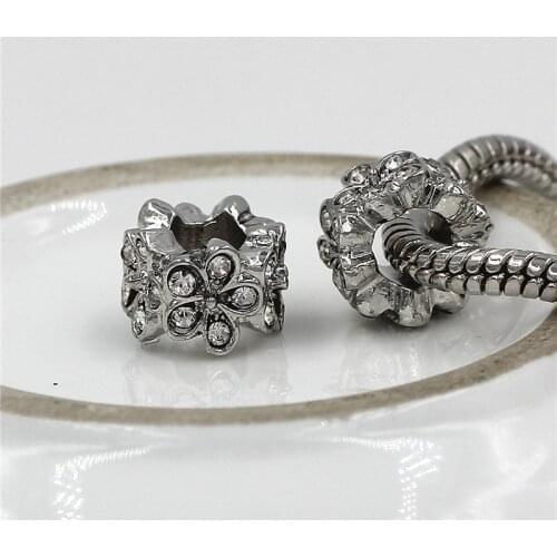 1PC Perles Crystal fit pandora Charms Beads Fits DIY Pulsera Bracelets Berloque Wholesale Beads
