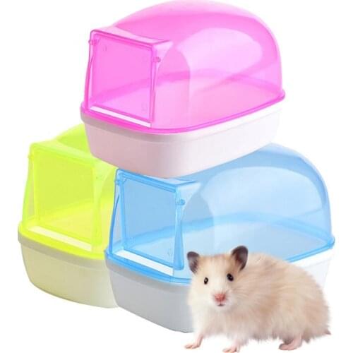 1Pcs Plastic Hamster Bathroom Sauna Room Pet Small Animals Rabbit Chinchilla Toilets Cleaning Appliances