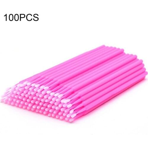 100Pcs Disposable Micro Eyelash Extension Applicator Mascara Brush Stick Swabs
