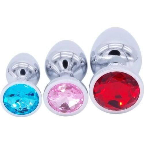 3pcs/Set Small Medium Big Stainless Steel Metal Anal Plug Dildo Sex Toys Products Butt Plug Gay Anal Beads