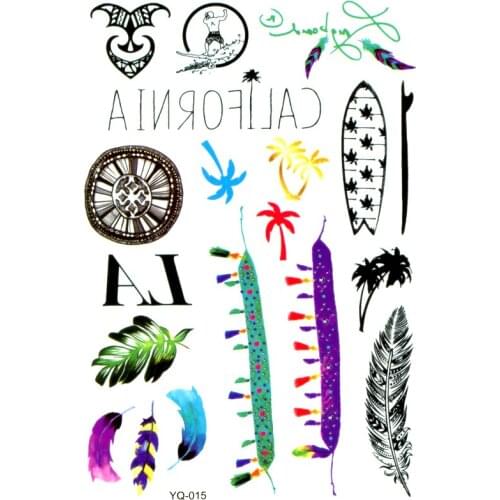5pcs Bracelet jewelry Waterproof Temporary Tattoos men Fake Tattoo Feather Tatuajes Glitter Tattoo Temporary tatoo Cheap Stuff