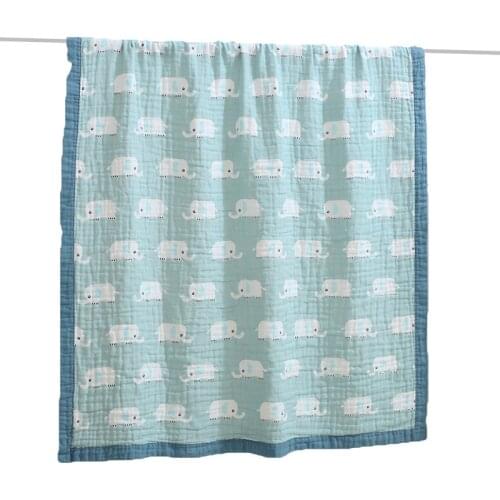 6 Layers Baby Blanket Children Muslin Cotton Blanket Swaddle Newborn Cover Sleeping Bedding Kids Swaddling 150*120 CM