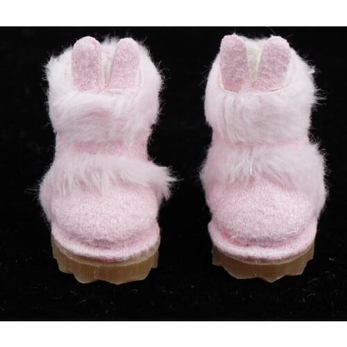 Baby Dolls Boots OB11 Medium Doll Doll Shoes Boots White/Pink 2.5x1.3x1.7cm