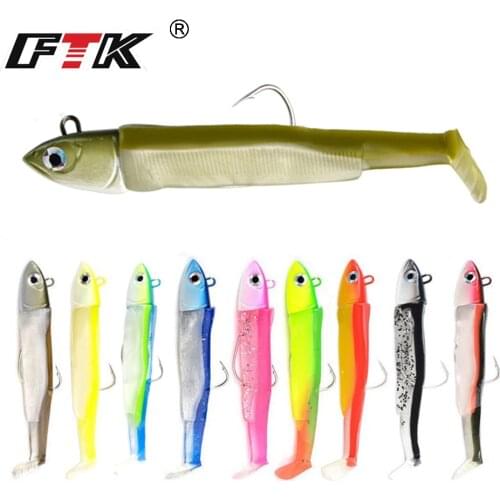 FTK Black Minnow Soft Pike Lure Fishing Lure Lead Jig Bait 5g/12g/ 25g Boat Code Seabass Lifelike Tackle Fishing Leurre Souple
