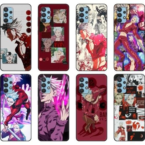 Black tpu Case For Samsung galaxy A12 A22 A32 A42 A52 A72 4g 5g S21 PLUS ultra back cover Seven Deadly Sin ban fox