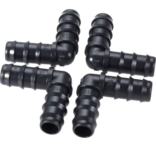 Dophee 20pcs 90 Degree Angle Elbow Bend Pipe Fittings Garden Micro Irrigation Water Connectors Connector Repairman Water Hose
