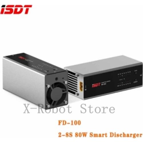 IISDT FD100 Max 80W/6A FD100 Smart Control Discharger Discharing Capacity 2-8s 6-35v Lipo Battery