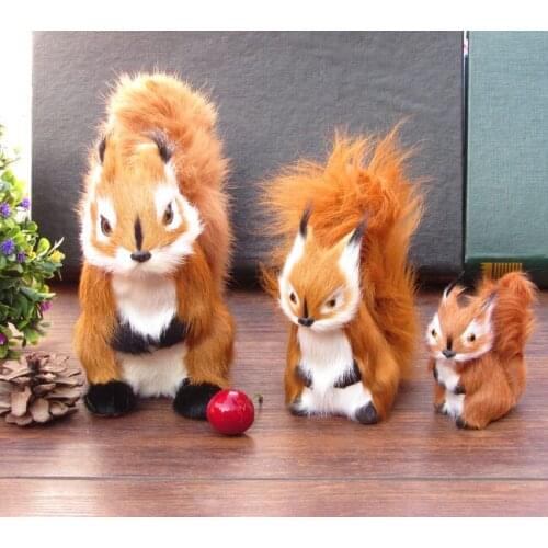 Simulation squirrel family member dad ,mom, and baby squirrel model ,handicraft decoration gift h1255