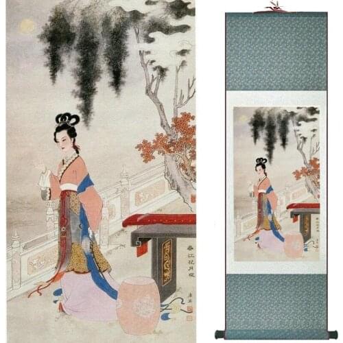 Pretty girl painting Chinese Art Painting Home Office Decoration Chinese painting art figure painting 20190816024