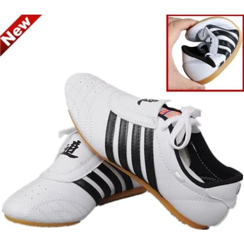Four trips Taekwondo Shoes Adult Children breathable KICK Boxing Martial Art Sneaker karate Training cheap Comfortable WTF shoes