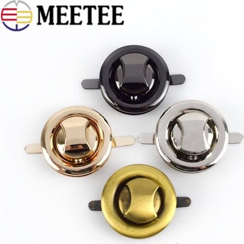 2/4pcs 31mm Round Metal Locks for Bag Handbag Twist Turn Lock Snaps Clasp For DIY Replacement Repair Purse Closure Accessories