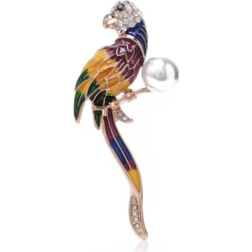 Hot jewelry Luxury Brand Enamel Birds animal Brooch Pins For mens gifts Women Kids Scarf Clothes Hat Accessories Jewelry