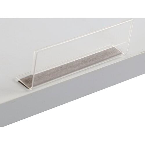 Magnetic l Acrylic Sign Holder Shelf Mount Card Price Label Holder Strip