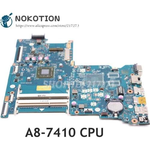 NOKOTION For HP 15-BA Laptop Motherboard 854966-001 854966-601 BDL51 LA-D711P MAIN BOARD A8-7410 CPU DDR3