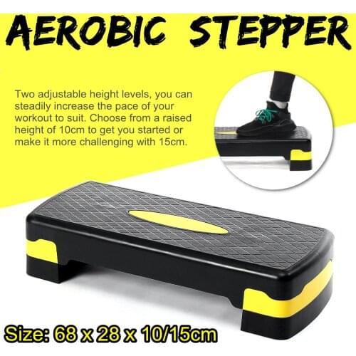 Fitness Aerobic Step Adjustable Non-slip Cardio Yoga Pedal Stepper Gym Workout Exercise Fitness Aerobic Step Equipment 100KG