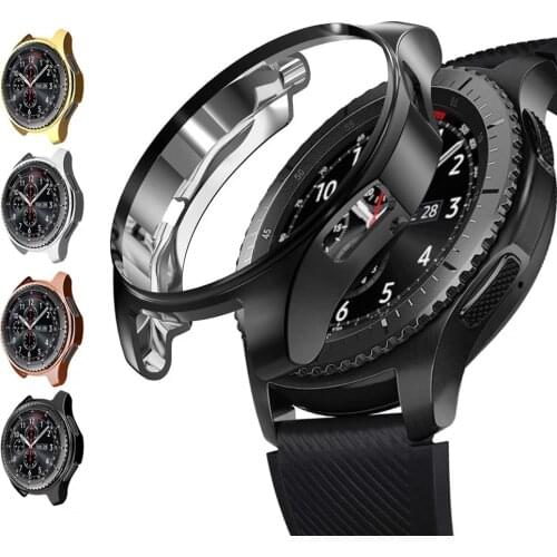 Newest Case For Samsung Galaxy watch 46mm 42mm Straps TPU Plated Screen Protector Cover Bumper 42mm 46 mm Gear S3 Frontier Bands