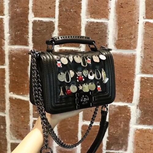 2018 New Trends Chain Bag Handbags Women Famous Brands Crossbody Bags Small Badge Ladies Hand Bags Shoulder bolsa feminina Girls