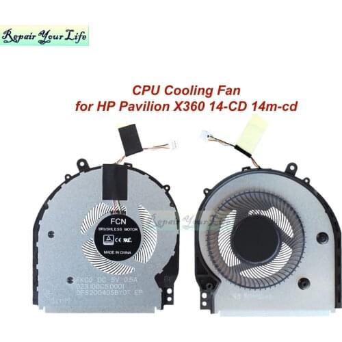 New Notebook Cooler Fans Laptop CPU Cooling Fan for HP Pavilion X360 14-CD 14m-cd TPN-W131 L18222-001 FKGD0 DC 5V 023.100C5.0001