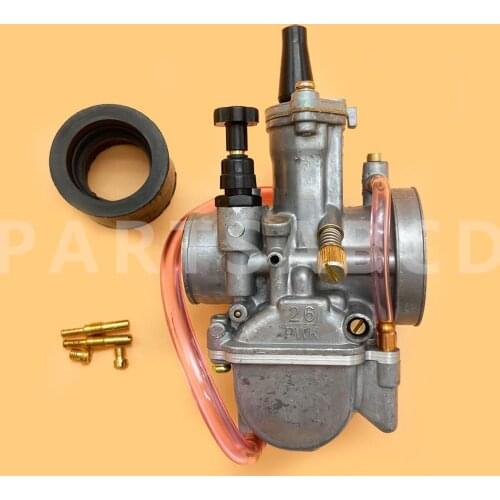 New 26mm Flat Side Carburetor Fit For Keihin PWK 26 OKO Power Jet Dirt Bike ATV Quad
