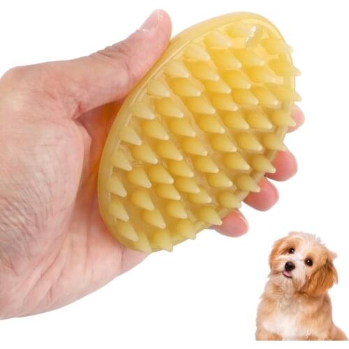 Puppy Quickly Cleaning Brush Dog Cat Comb Massage Brush Soft Gentle Silicone Bristles Brush Pet Cleaner Wash Tools