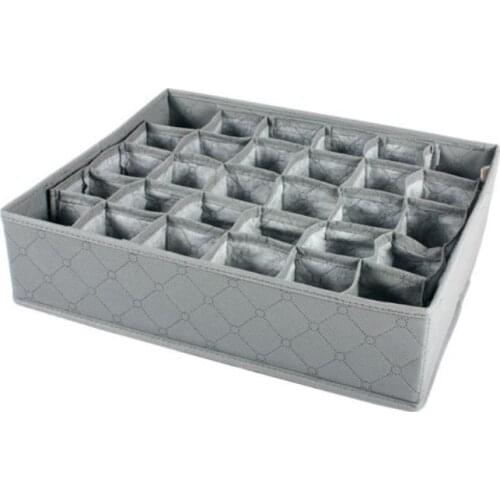 New 30 Grids Foldable Bra Underwear Socks Ties Storage Box Organizer 32 x 34cm