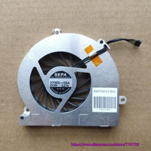 Brand new 6cm cooling fan HY60L-05A DC5V 0.27A notebook fan,very quiet aluminum alloy casing