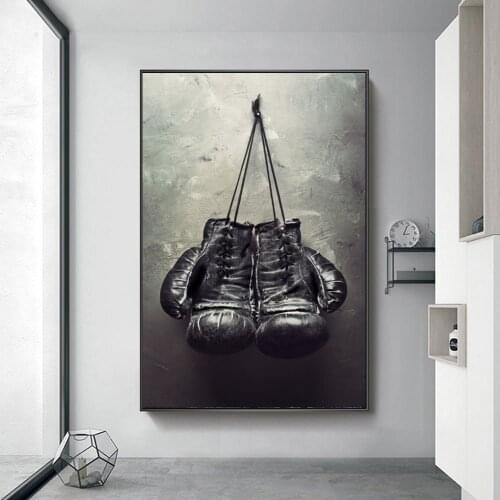 Sports Room Boxing Gloves Canvas Painting Abstract Posters and Prints Wall Art Pictures for Living Room Home Decoration Unframed