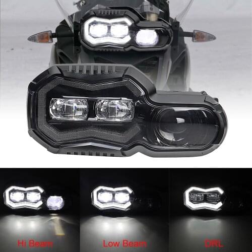 LED Headlight with Hi Low beam DRL Assembly Kit and Replacement Headlamp for BMW F650GS/F700GS/F800GS F800ADV F800R